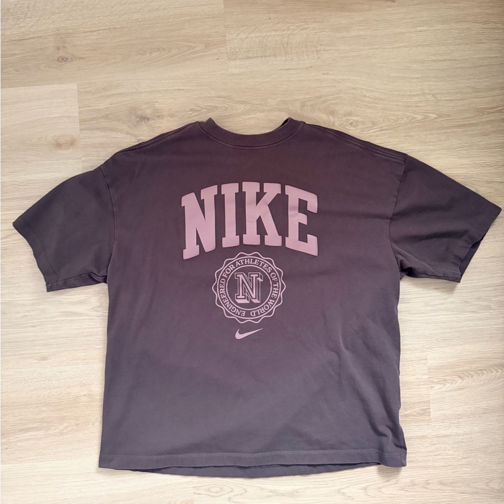 Nike Women’s Dark Brown Tee with Cream Logo